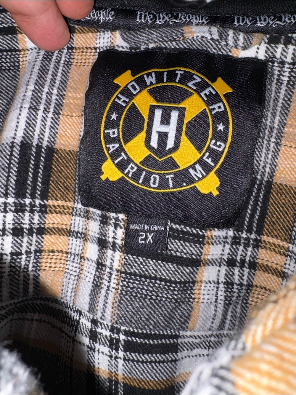 Howitzer Men's Plaid Hooded Flannel Shirt Jacket - Black, White & Tan - Picture 4 of 5